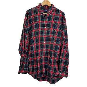 Ralph Lauren Golf Men's Size XL Classic Fit Navy/Red Plaid Button Down L/S Shirt